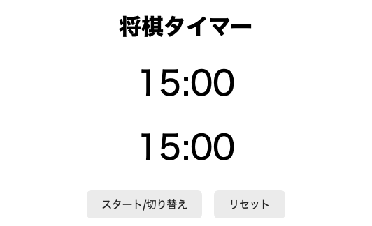将棋タイマー完成例
